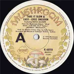 Greg Sneddon - Take it Slow & Easy Mp3