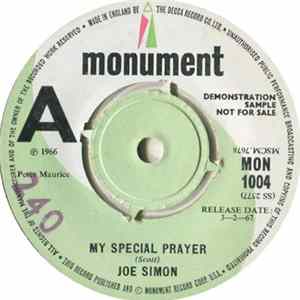 Joe Simon - My Special Prayer Mp3