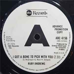 Ruby Andrews - I Got A Bone To Pick With You / I Don't Know How To Love You Mp3