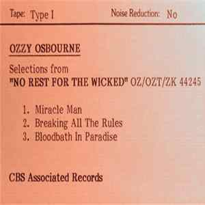 Ozzy Osbourne - Selections From "No Rest For The Wicked" Mp3