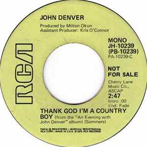 John Denver - Thank God I'm A Country Boy Mp3