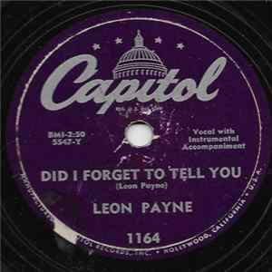 Leon Payne - Did I Forget To Tell You / I Miss That Gal Mp3