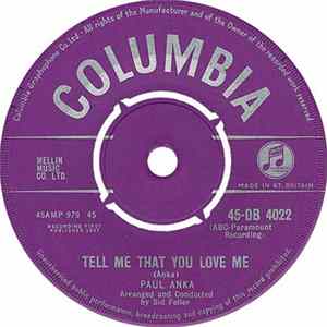Paul Anka - Tell Me That You Love Me Mp3