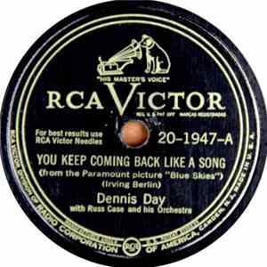 Dennis Day With Russ Case And His Orchestra - You Keep Coming Back Like A Song / Remember When You Sang "Oh Promise Me" Mp3