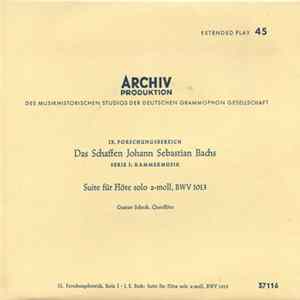 Johann Sebastian Bach, Gustav Scheck - Suite Für Flöte Solo A-Moll, BWV 1013 Mp3