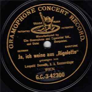 Leopold Demuth, K. K. Kammersänger / L. Demuth, K. K. Kammersänger - Ja, Ich Weine / Valentins Gebet Mp3