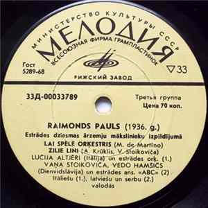 Raimonds Pauls - Estrādes Dziesmas Ārzemju Mākslinieku Izpildījumā Mp3