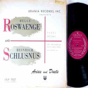 Helge Roswaenge, Heinrich Schlusnus - Verdi and Mozart Arias and Duets Mp3