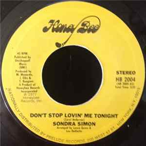 Sondra Simon - Don't Stop Lovin' Me Tonight / Soulful Intrigue Mp3