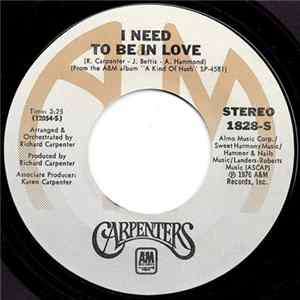 Carpenters - I Need To Be In Love Mp3