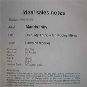 Maddslinky - Doin' My Thing: Ian Pooley Remixes Mp3