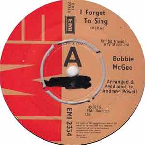 Bobbie McGee - I Forgot To Sing Mp3