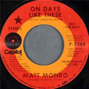 Matt Monro - On Days Like These Mp3