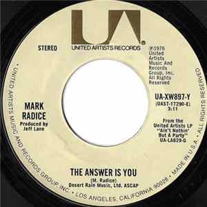Mark Radice - The Answer Is You Mp3