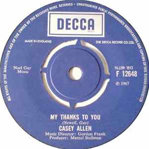 Casey Allen - My Thanks To You Mp3