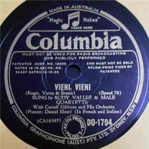 Rudy Vallee And Male Quartette - Vieni Vieni / The Whiffenpoof Song Mp3