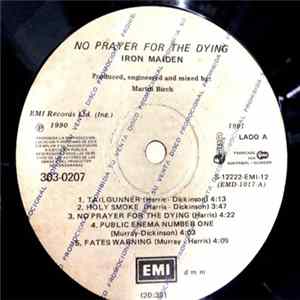 Iron Maiden - No Prayer For The Dying Mp3