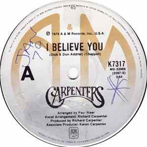 Carpenters - I Believe You Mp3