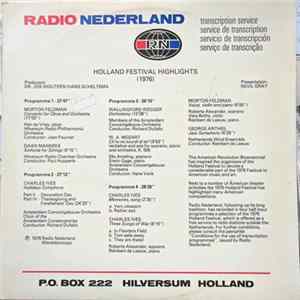 Various - Holland Festival Highlights (1976) Mp3