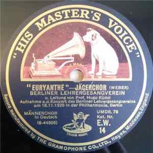 Berliner Lehrergesangverein - Euryanthe / Freischütz Mp3