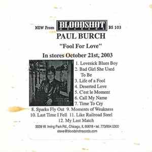 Paul Burch - Fool For Love Mp3
