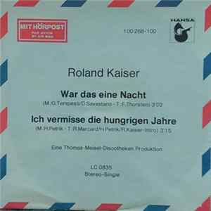 Roland Kaiser - War Das Eine Nacht Mp3