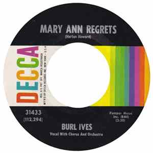 Burl Ives - Mary Ann Regrets Mp3