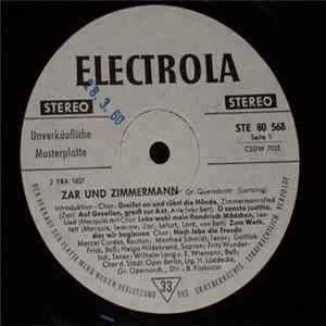 Cordes ▪ Frick ▪ Wunderlich - Zar Und Zimmermann - Großer Querschnitt Mp3