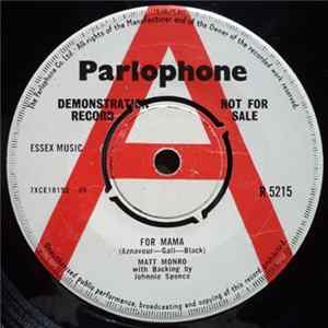 Matt Monro - For Mama Mp3