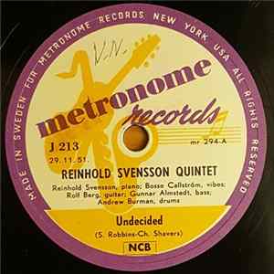 Reinhold Svensson Quintet - Undecided / Beat The Clock Mp3
