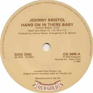 Johnny Bristol - Hang On In There Baby / Memories Don't Leave Like People Do Mp3