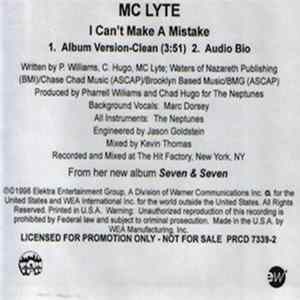 MC Lyte - I Can't Make A Mistake Mp3