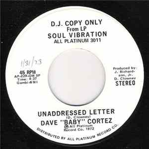 Dave "Baby" Cortez - Unaddressed Letter Mp3