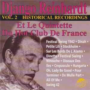 Django Reinhardt - Vol. 2 Historical Recordings Et Le Quintette Du Hot Club De France Mp3