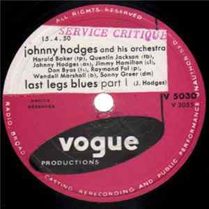 Johnny Hodges And His Orchestra - Last Legs Blues Mp3