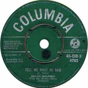 Helen Shapiro - Tell Me What He Said Mp3