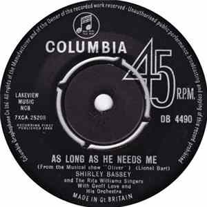 Shirley Bassey With The Rita Williams Singers And Geoff Love & His Orchestra - As Long As He Needs Me Mp3