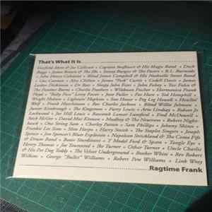 Ragtime Frank - That's What It Is Mp3