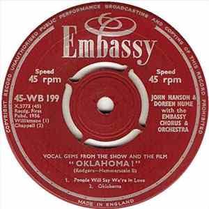 John Hanson & Doreen Hume With The Embassy Chorus And Orchestra - Vocal Gems From The Show And The Film "Oklahoma!" Mp3