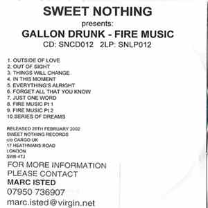 Gallon Drunk - Fire Music Mp3
