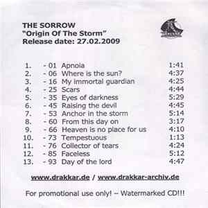 The Sorrow - Origin Of The Storm Mp3