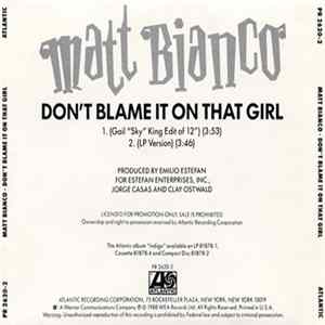 Matt Bianco - Don't Blame It On That Girl Mp3