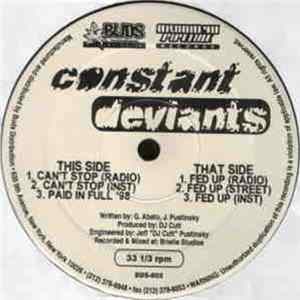 Constant Deviants - Can't Stop / Fed Up Mp3